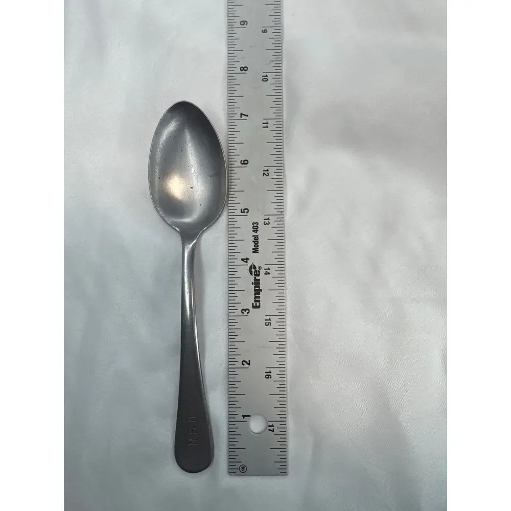 USN U.S. Navy Silverplate Dinner Spoon Fred & Barton Military Flatware